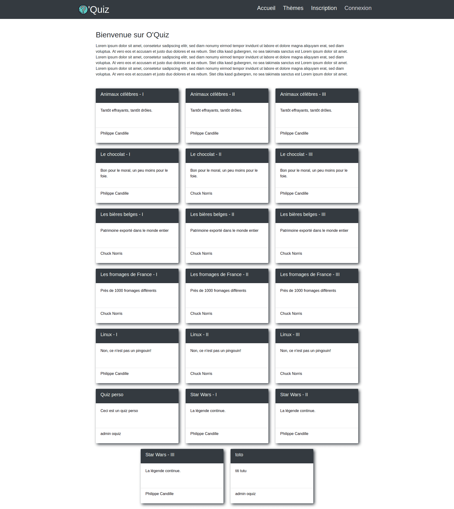 Image principale du projet O'Quiz